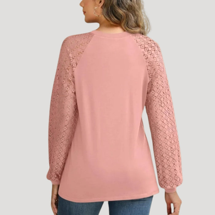 MEELANO Dame Smart Casual Top Til Kvinder Lange ærmer Afslappet Pasform Blødt Stof