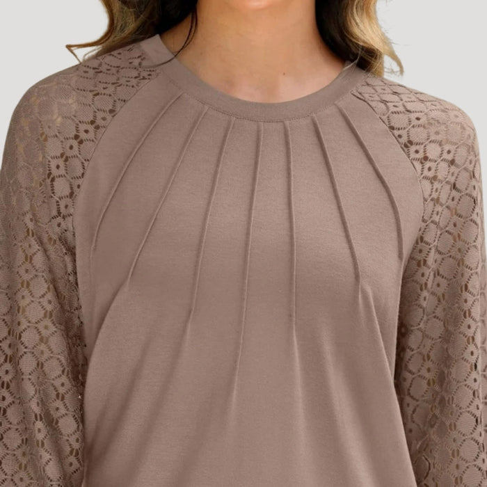 MEELANO Dame Smart Casual Top Til Kvinder Lange ærmer Afslappet Pasform Blødt Stof
