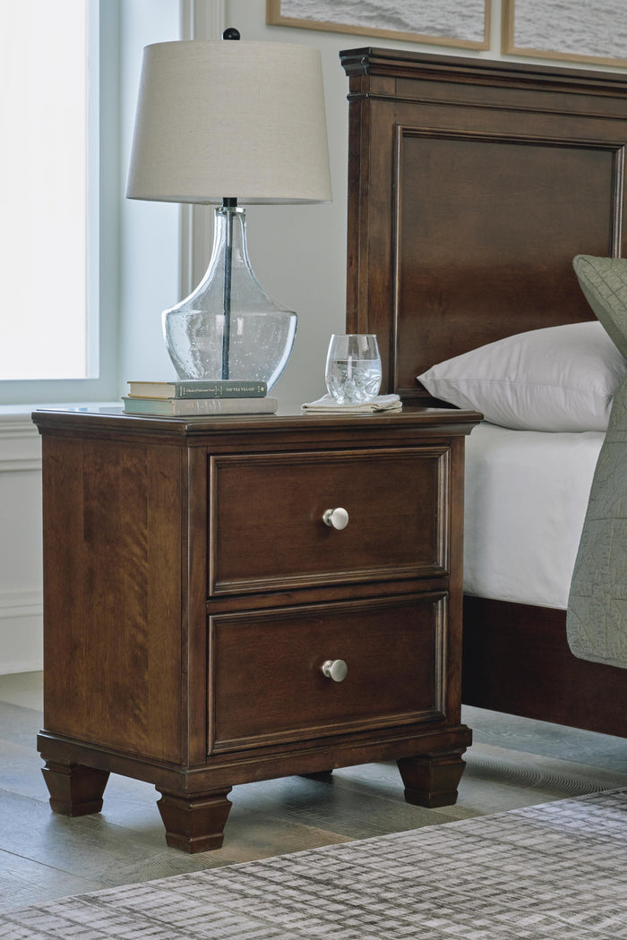 Danabrin Brown Two Drawer Night Stand - Brand New