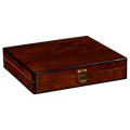 DANIEL MARSHALL DESK-TRAVEL HUMIDOR IN PRECIOUS BURL PRIVATE STOCK SALE HUMIDOR