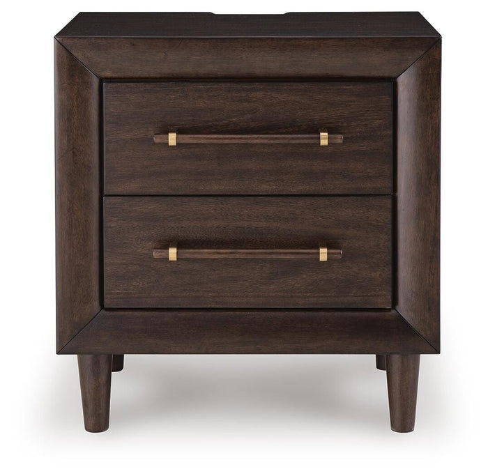 Dantenton Merlot Two Drawer Night Stand - Brand New