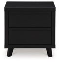 Danziar Black Two Drawer Night Stand - Brand New