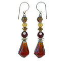 Elegant Owen Glass Collection earrings featuring intricate glass design, showcased on a neutral background.