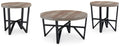 Deanlee Grayish Brown/Black Occasional Table Set (3/CN) - Brand New