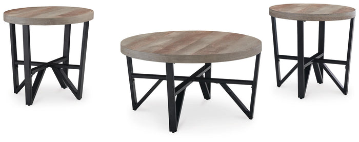 Deanlee Grayish Brown/Black Occasional Table Set (3/CN) - Brand New