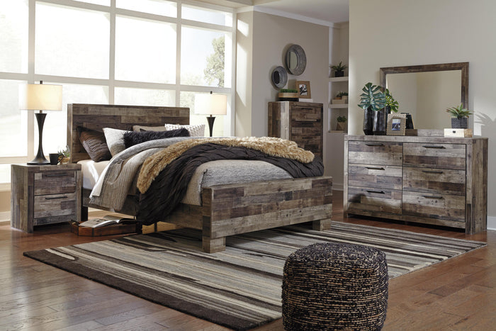 Derekson Multi Gray Derekson Queen Panel Bed - Brand New