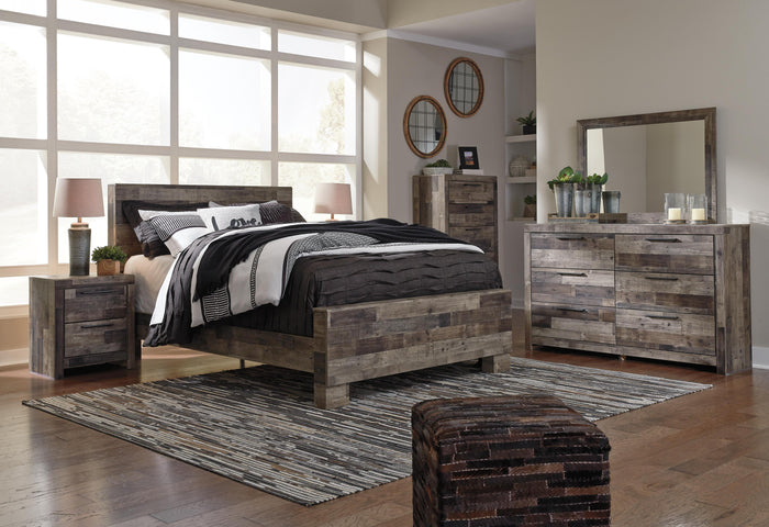 Derekson Multi Gray Derekson Queen Panel Bed - Brand New