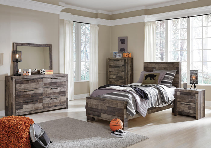 Derekson Multi Gray Derekson Twin Panel Bed - Brand New