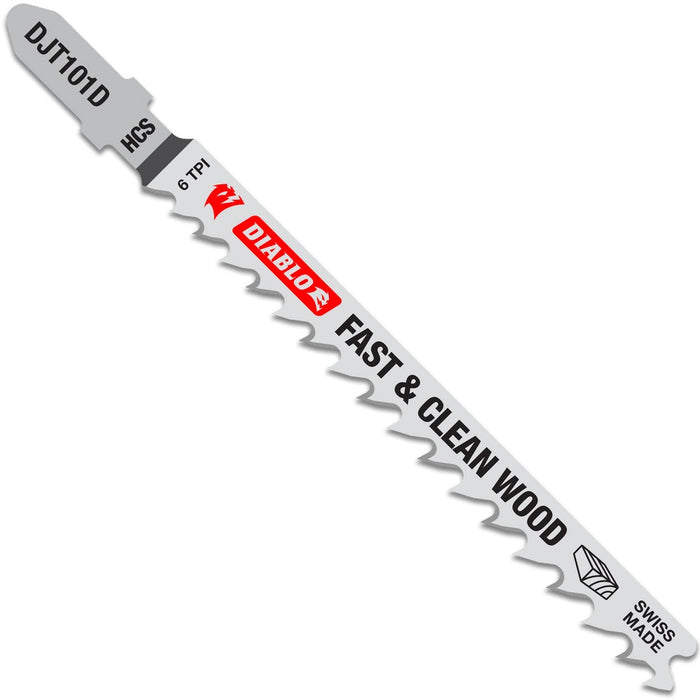 Diablo 4 in. 6 TPI High Carbon Steel T-Shank Jig Saw Blades for Fast Cuts in Clean Wood (5pk)