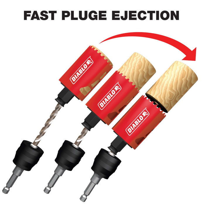 Diablo 9 pc General Purpose Bi-Metal Hole Saw Set