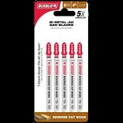 Diablo High Carbon Steel/High Speed Steel T-Shank Jig Saw Blade Set for Wood & Metal (5pk)