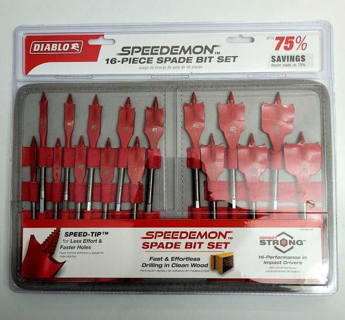Diablo SPEEDemon 16pc Spade Bit Set