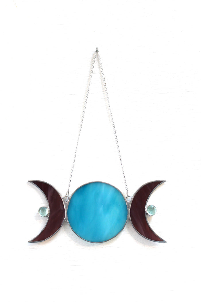 divine moon trio suncatcher: blue moon
