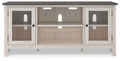 Dorrinson Two-tone LG TV Stand w/Fireplace Option - Brand New