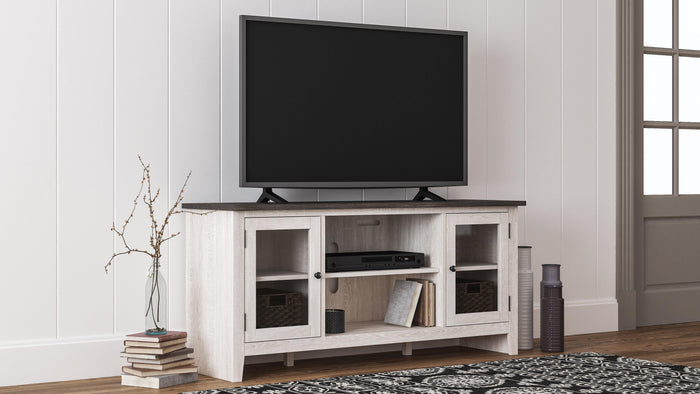 Dorrinson Two-tone LG TV Stand w/Fireplace Option - Brand New