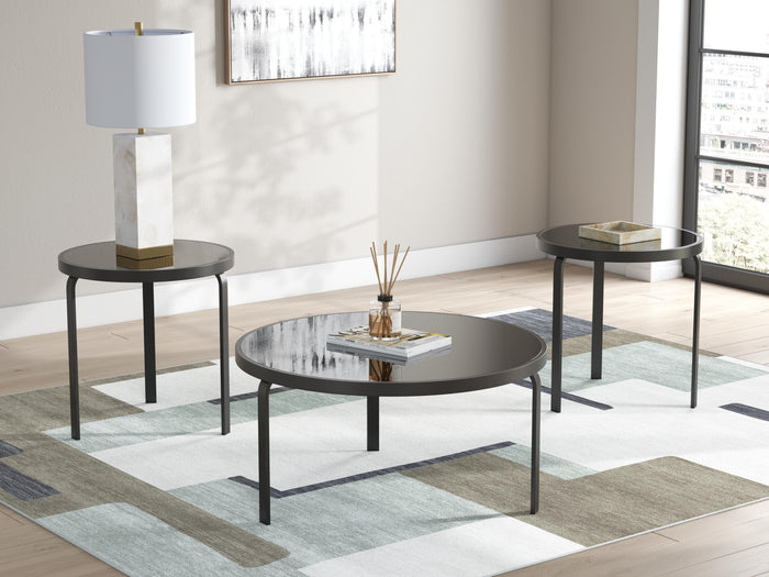 Dorylin Black Occasional Table Set (3/CN) - Brand New