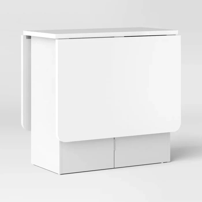 Drop Leaf Dining Table with Storage Shelves White - Room Essentials™