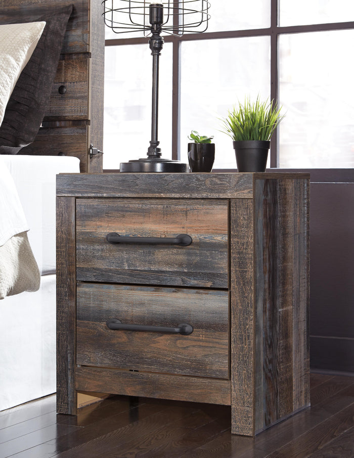 Drystan Multi Two Drawer Night Stand - Brand New