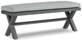 Elite Park Gray Bench with Cushion - Brand New