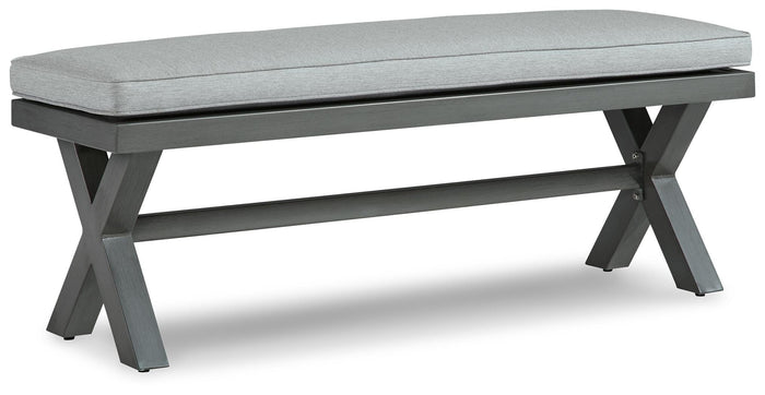 Elite Park Gray Bench with Cushion - Brand New