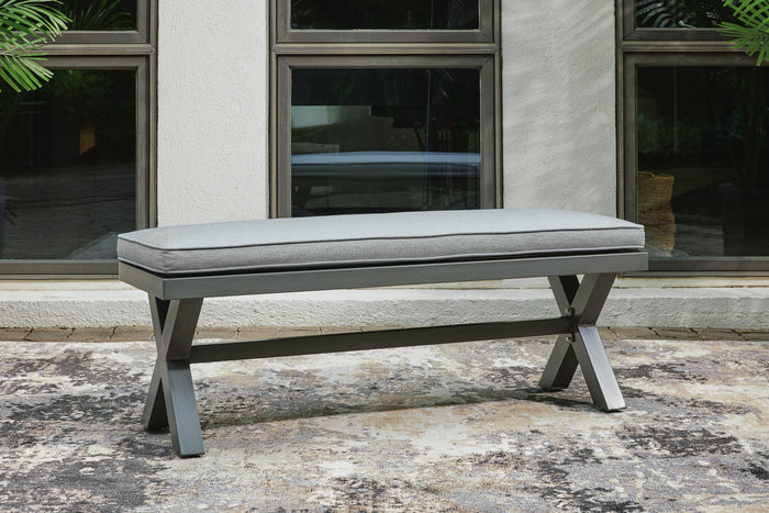Elite Park Gray Bench with Cushion - Brand New