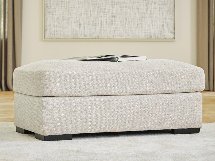 Evanley Linen Ottoman - Brand New