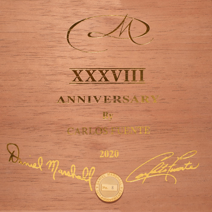 Factory Floor Sale -  HISTORIC HUMIDOR- THE DM 38TH XXXVIII ANNIVERSARY LIMITED EDITION DESK-TRAVEL HUMIDOR IN MACASSAR EBONY