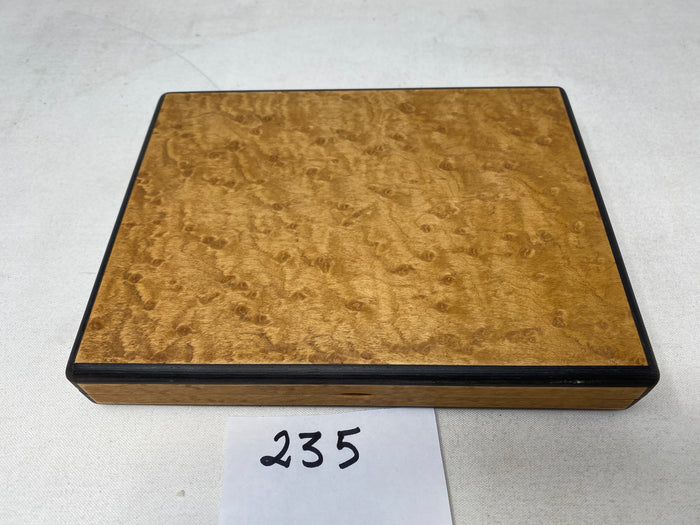 FACTORY FLOOR SALE #235 - BIRDSEYE MAPLE PLAYING CARD CASE HAND OIL RUB FINISH MADE FOR ALFRED DUNHILL OF LONDON CIRCA 1990 BY DANIEL MARSHALL