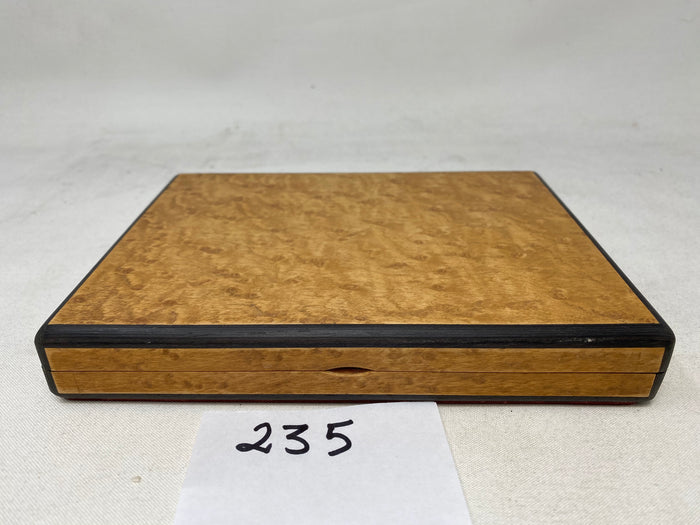FACTORY FLOOR SALE #235 - BIRDSEYE MAPLE PLAYING CARD CASE HAND OIL RUB FINISH MADE FOR ALFRED DUNHILL OF LONDON CIRCA 1990 BY DANIEL MARSHALL