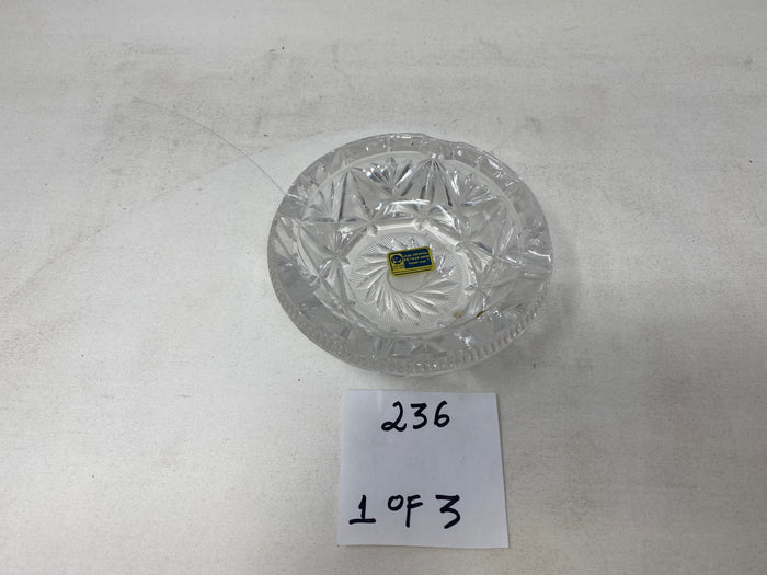 FACTORY FLOOR SALE #236 - CRYSTAL CIGAR ASHTRAY BOUGHT BY DM IN EUROPE FOR DUNHILL