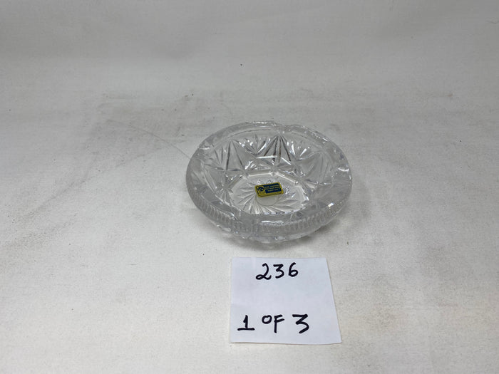 FACTORY FLOOR SALE #236 - CRYSTAL CIGAR ASHTRAY BOUGHT BY DM IN EUROPE FOR DUNHILL