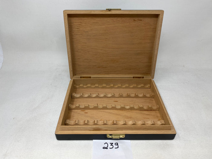 FACTORY FLOOR SALE #239 - AS IS - BLACK MATTE TRAVEL HUMIDOR MADE FOR MANUEL QUESADA 40TH ANNIVERSARY CIGAR ARCHIVE PIECE