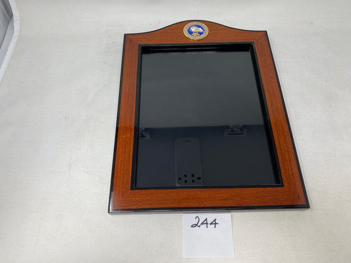 FACTORY FLOOR SALE #244 - RARE FROM ARCHIVES CALIFORNIA GOVERNOR SEAL PRECIOUS ROSEWOOD PICTURE FRAME  8 1/2" X 11"