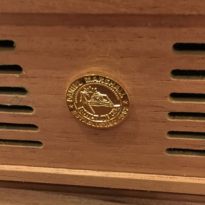 FACTORY FLOOR SALE #269 - AS IS -BURL UNFINISHED 100 CIGAR HUMIDOR TREASURE CHEST DANIEL MARSHALL PRIVATE STOCK HUMIDOR