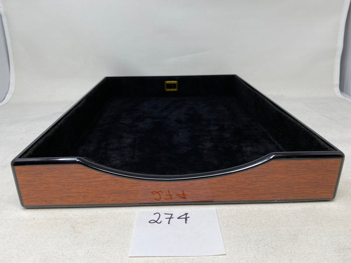 FACTORY FLOOR SALE #274 - RARE FROM DM MUSEUM ALFRED DUNHILL COCOBOLO ROSEWOOD LETTER TRAY BY DANIEL MARSHALL