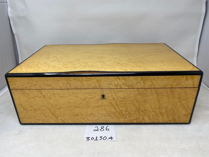 FACTORY FLOOR SALE #286 - AS IS - BIRDSEYE MAPLE MADE FOR ALFRED DUNHILL OF LONDON -150 CIGAR HUMIDOR 30150.4 BY DANIEL MARSHALL PRIVATE STOCK HUMIDOR