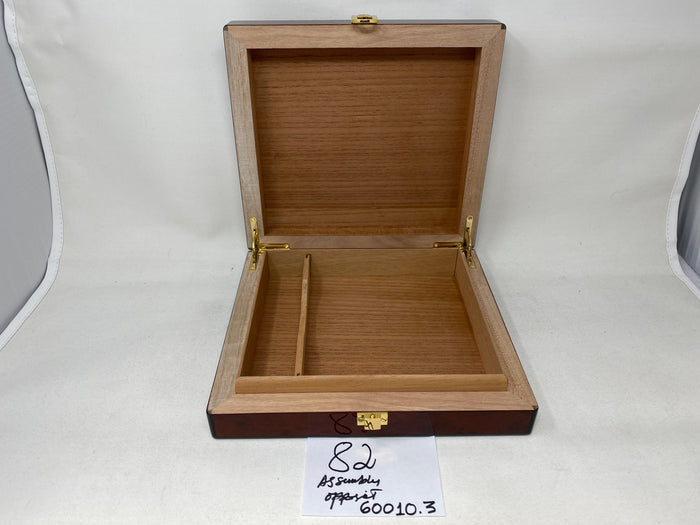 FACTORY FLOOR SALE #82 - AS IS -BURL DESK TRAVEL CIGAR HUMIDOR 60010.3K BY DANIEL MARSHALL PRIVATE STOCK HUMIDOR