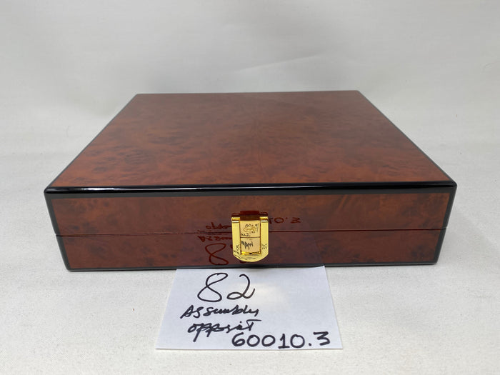 FACTORY FLOOR SALE #82 - AS IS -BURL DESK TRAVEL CIGAR HUMIDOR 60010.3K BY DANIEL MARSHALL PRIVATE STOCK HUMIDOR