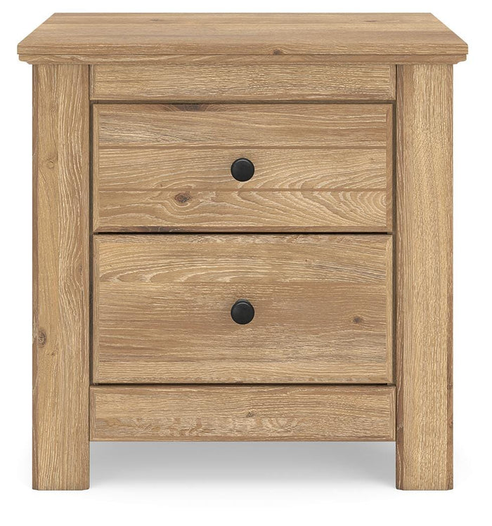 Fenderport Tan Two Drawer Night Stand - Brand New