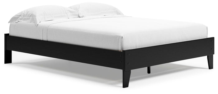 Finch Black Queen Platform Bed - Brand New