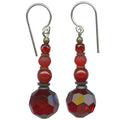 Owen Glass Collection Flora 3 earrings featuring botanical-inspired design with delicate glass flower motifs.