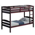 FM-BK110ES-T Finsbury espresso finish wood twin over twin bunk bed arch slat design - Brand New