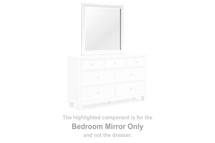 Fortman White Bedroom Mirror
