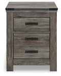 Frandern Gray Two Drawer Night Stand - Brand New