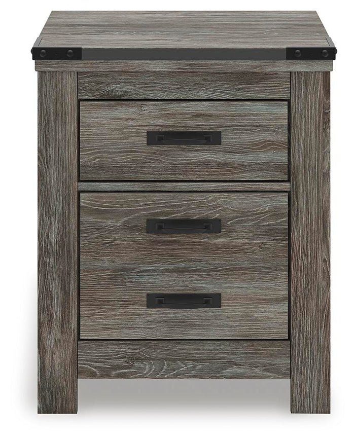 Frandern Gray Two Drawer Night Stand - Brand New