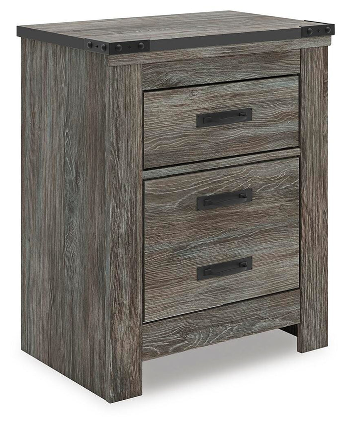 Frandern Gray Two Drawer Night Stand - Brand New