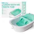 Frida Baby 4 in 1 Grow With Me Baby Bath Tub for Newborn to Toddler, White - Brand New