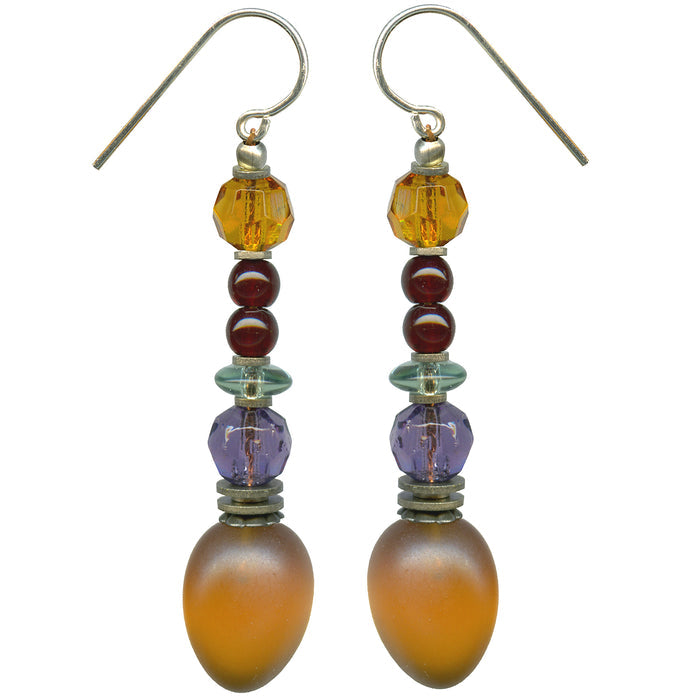 Owen Glass Collection earrings featuring elegant glass design with intricate detailing and a polished finish.