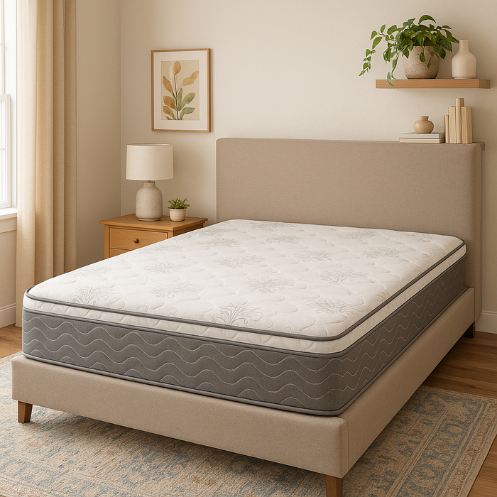Full Size - LiferStyle Premium Pillow Top Mattress – Medium Firm Support Breathable Fabric, Elegant Design - Brand New