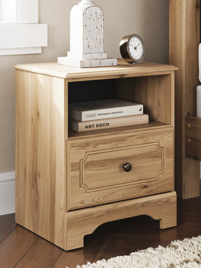 Galletyn Warm Brown One Drawer Night Stand - Brand New